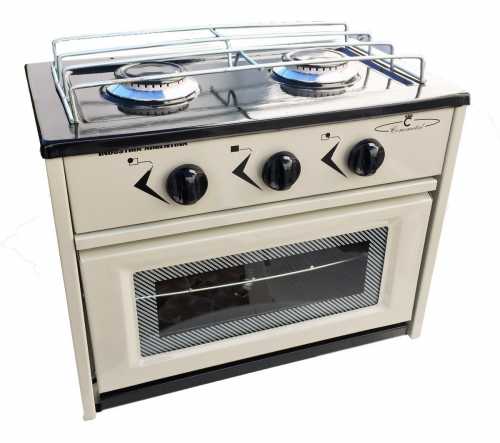 ANAFE DE 2 HOR. CON HORNO/VISOR/ MECH. ALUM